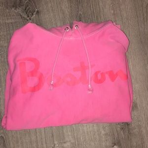 Pink champion reverse weave hoodie
